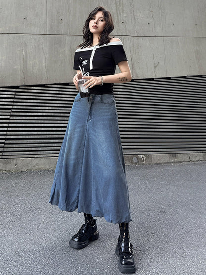 Mesh stitch top and skirt