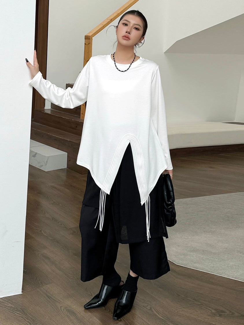 Mesh stitch top and skirt