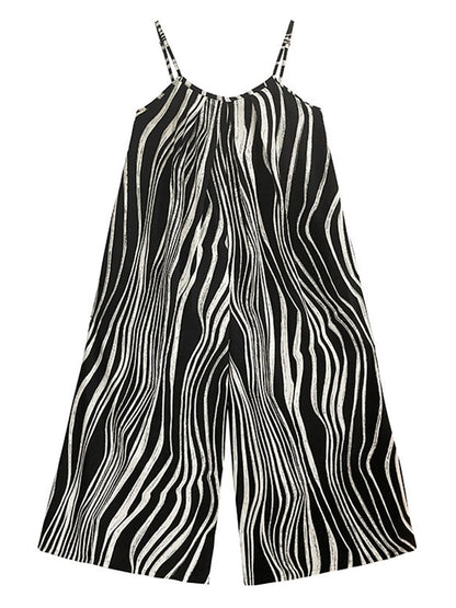 Striped Flow Overalls