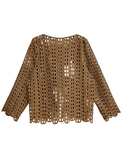 Mesh stitch top and skirt