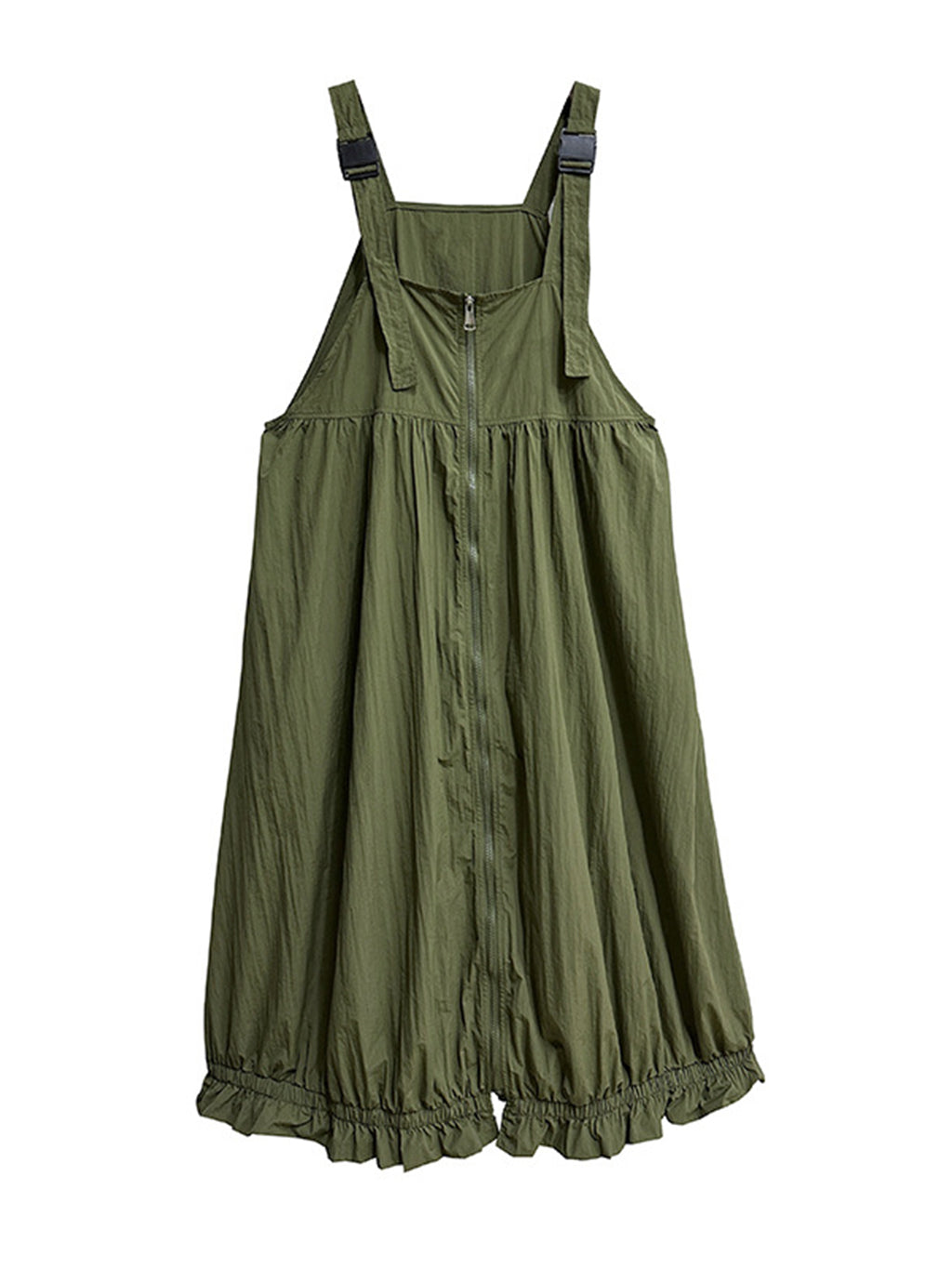 Shoulder belt gathered dress 