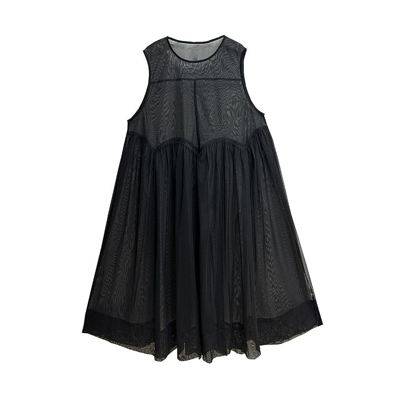Sheer Black Layered Dress 