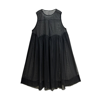Sheer Black Layered Dress 