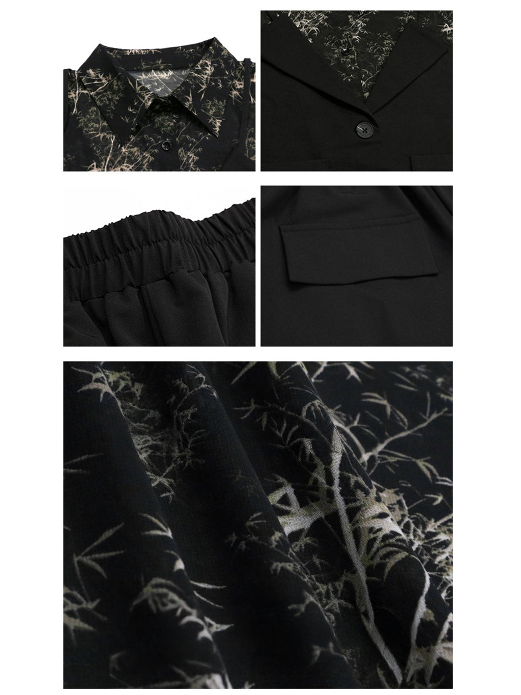 Scarf tie blouse and denim pants series 