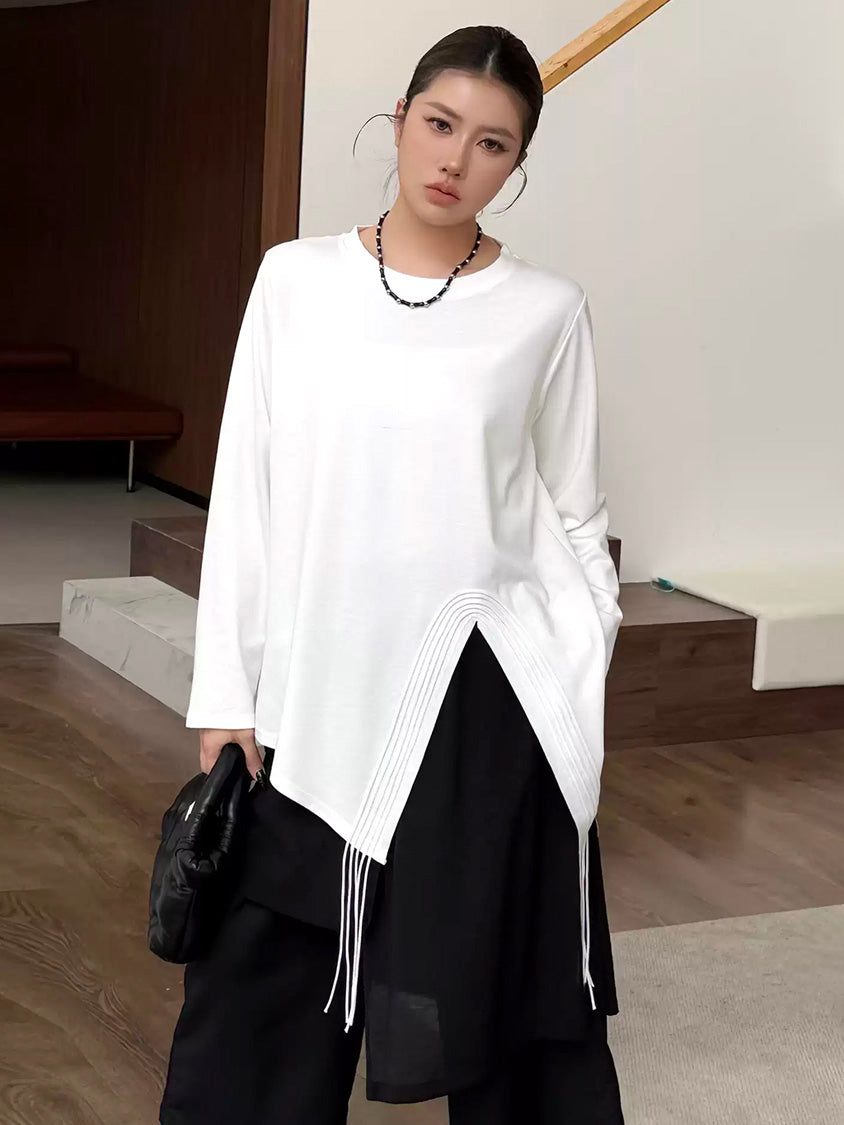 Mesh stitch top and skirt