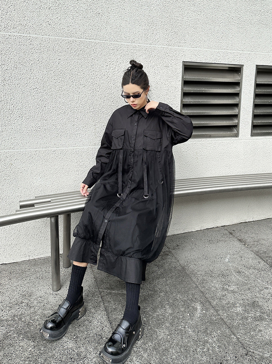 Scarf tie blouse and denim pants series 