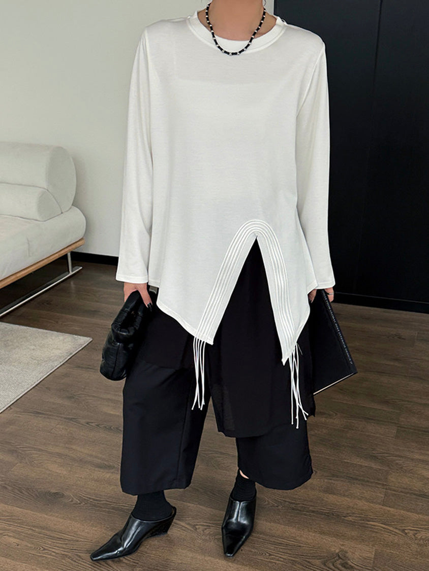 Mesh stitch top and skirt