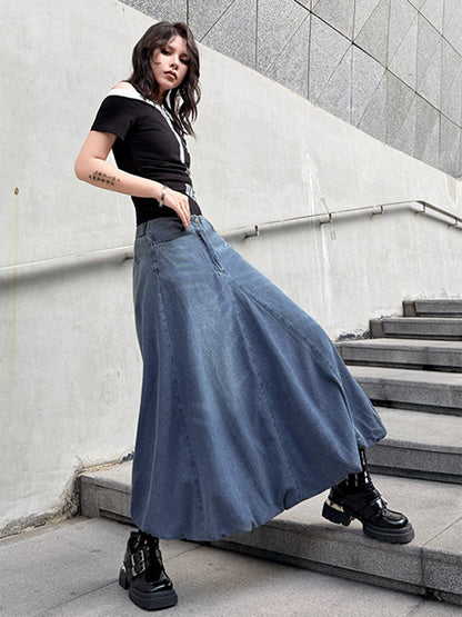 Mesh stitch top and skirt