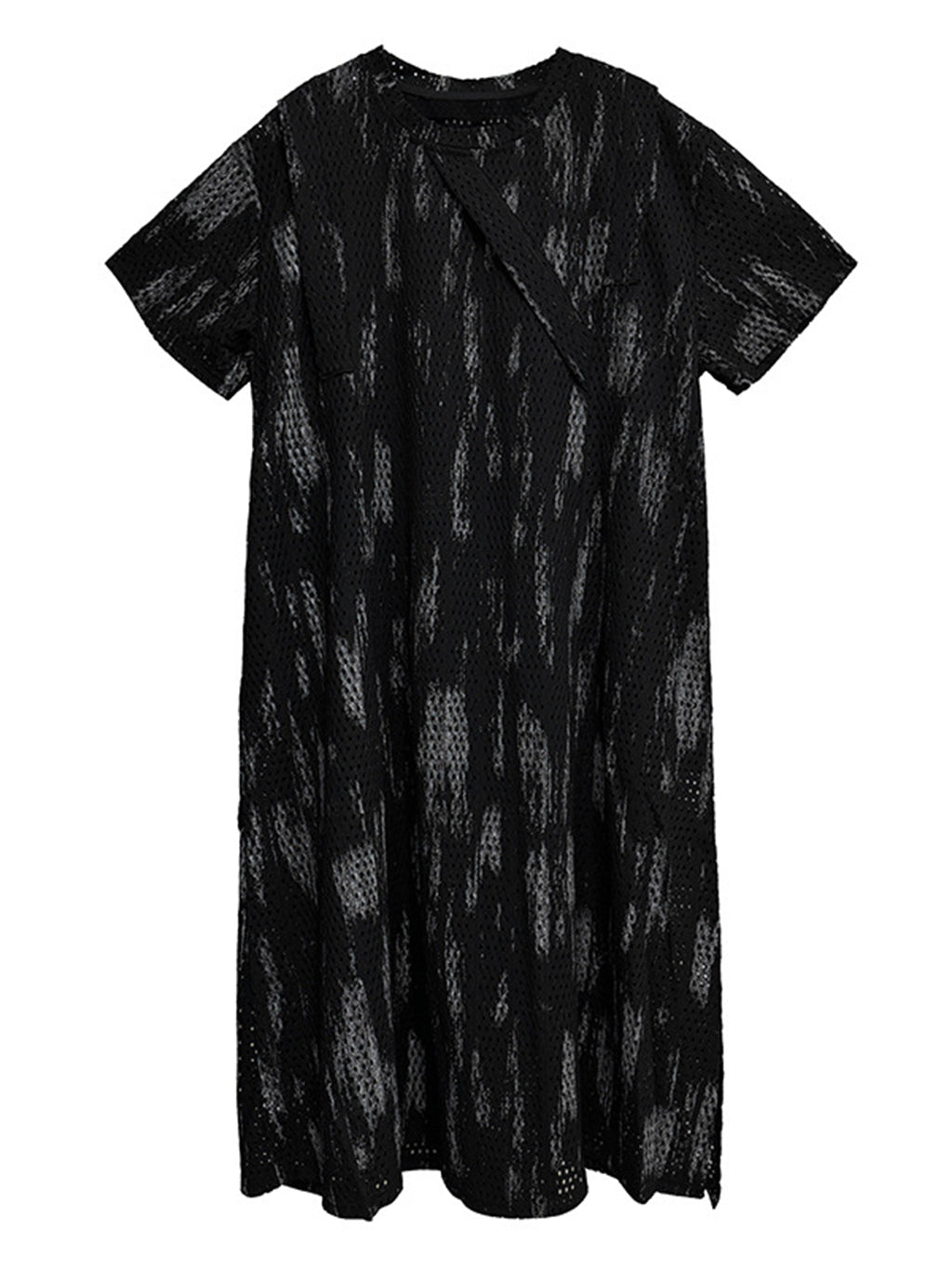 Gradient mesh straight dress 