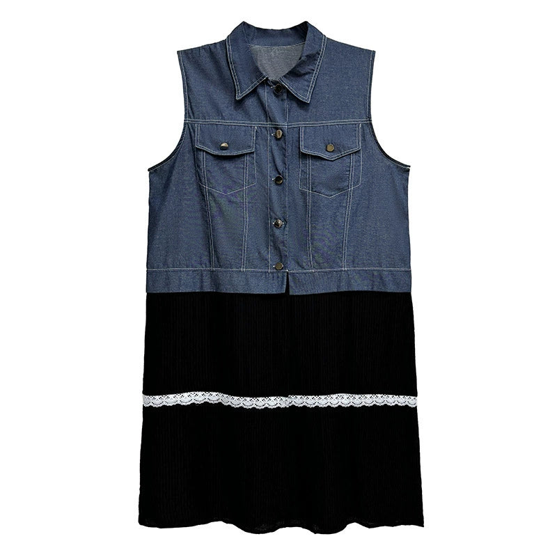 Scarf tie blouse and denim pants series 
