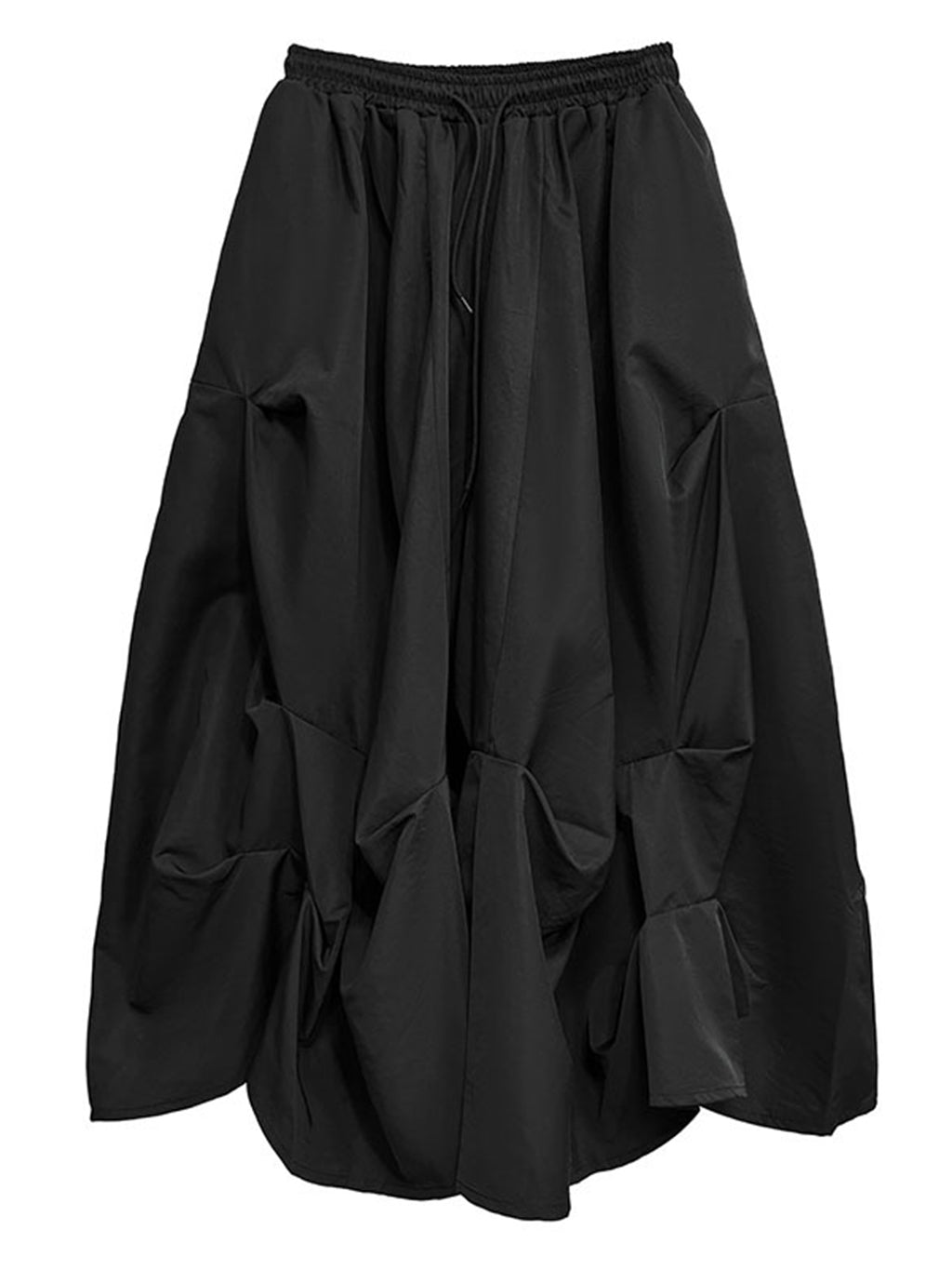 Gathered design wide pants 