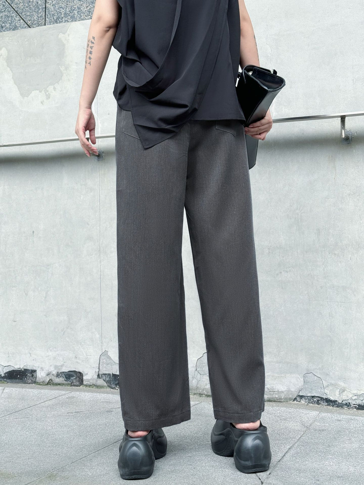 Scarf tie blouse and denim pants series 