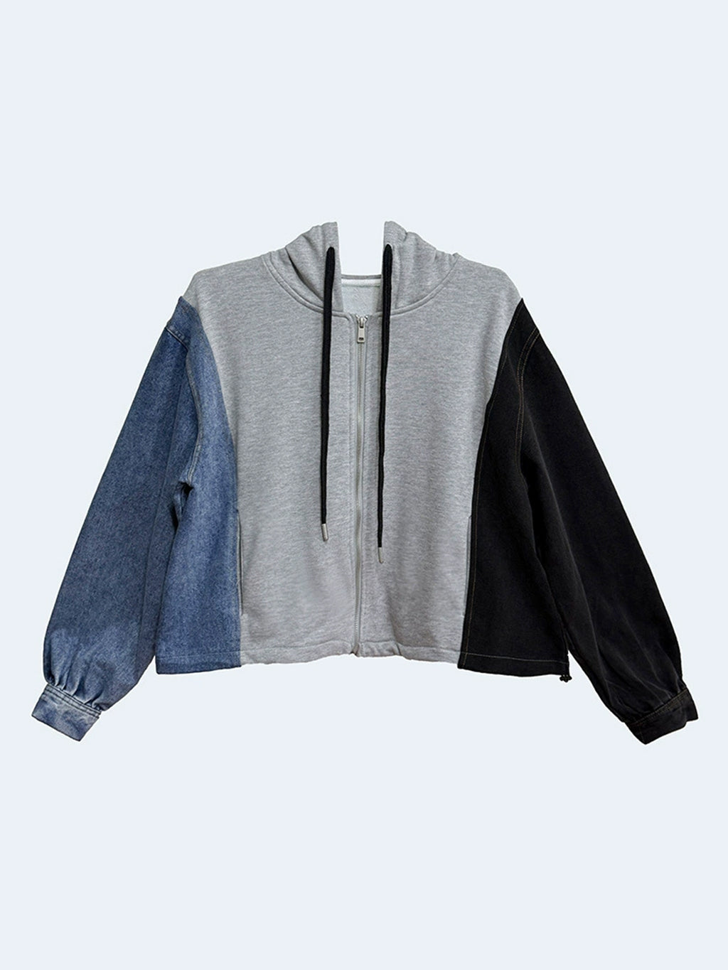 Washed Denim Docking Hoodie 