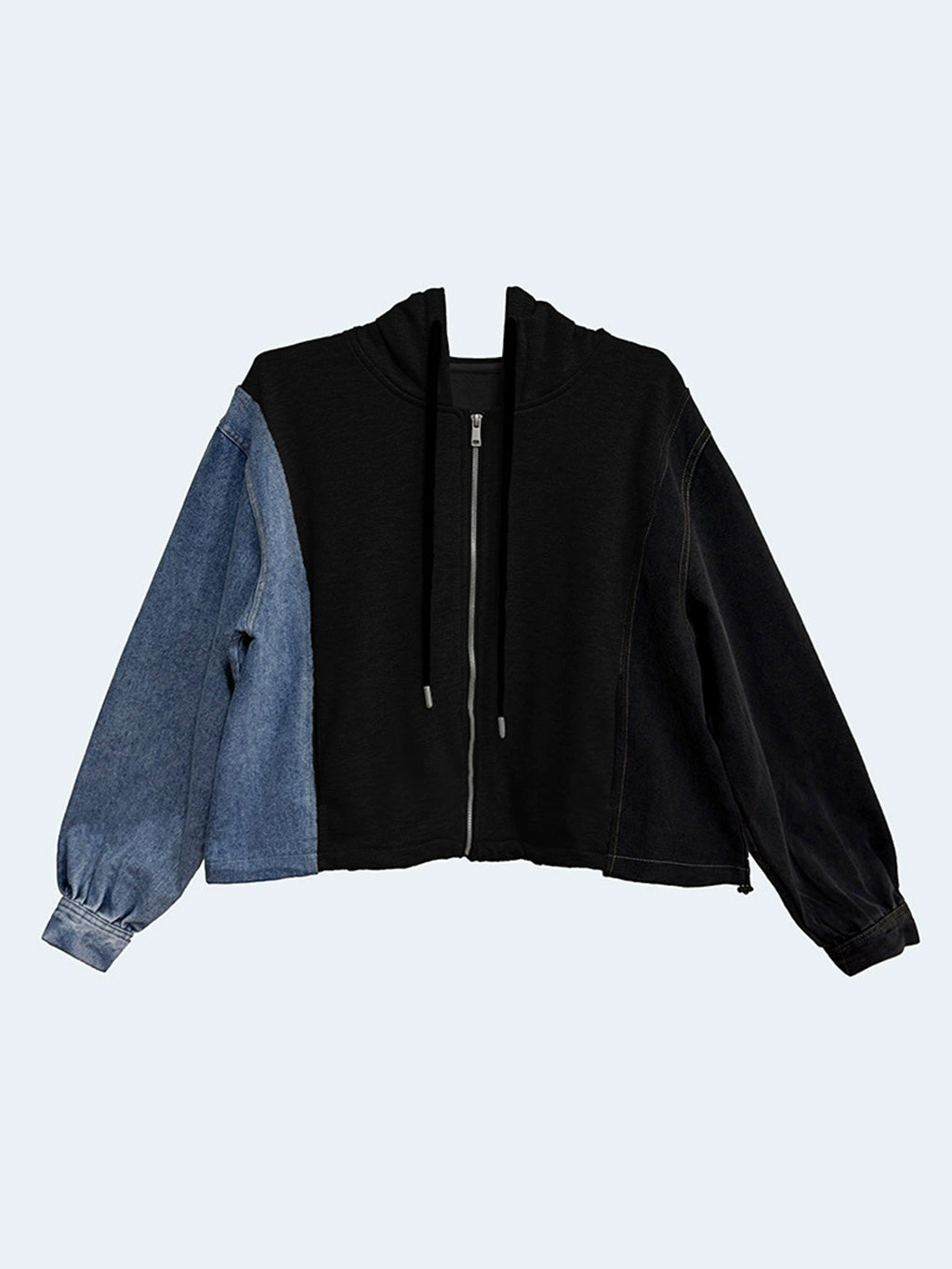 Washed Denim Docking Hoodie 
