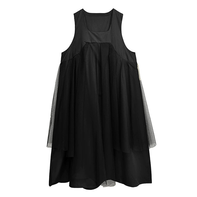 Black tulle layered dress 