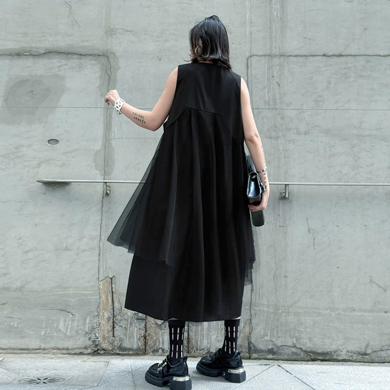 Black tulle layered dress 