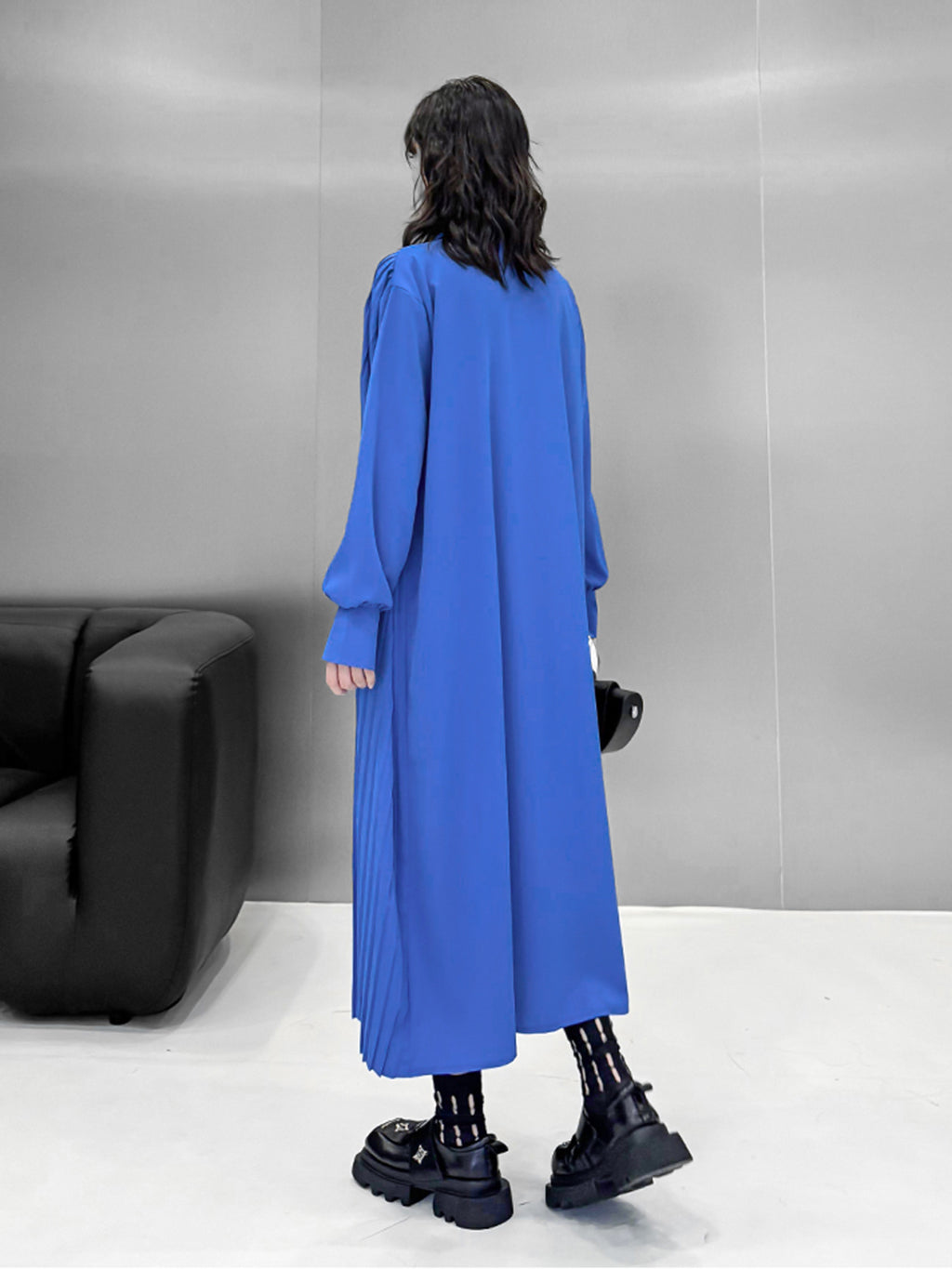 Scarf tie blouse and denim pants series 