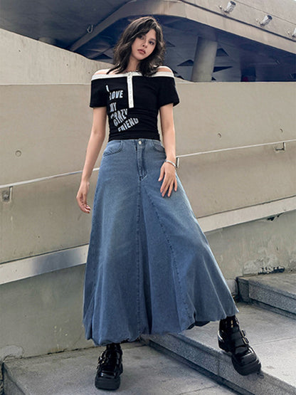 Mesh stitch top and skirt