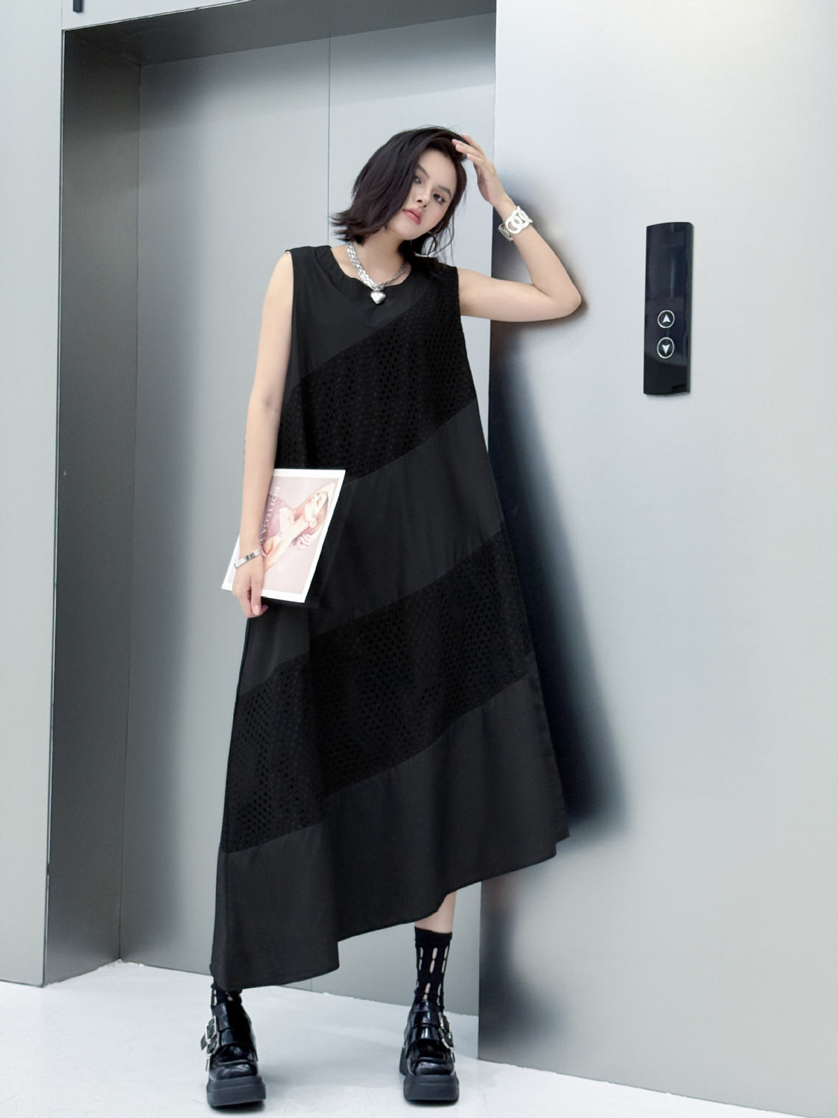 panel cut dress 