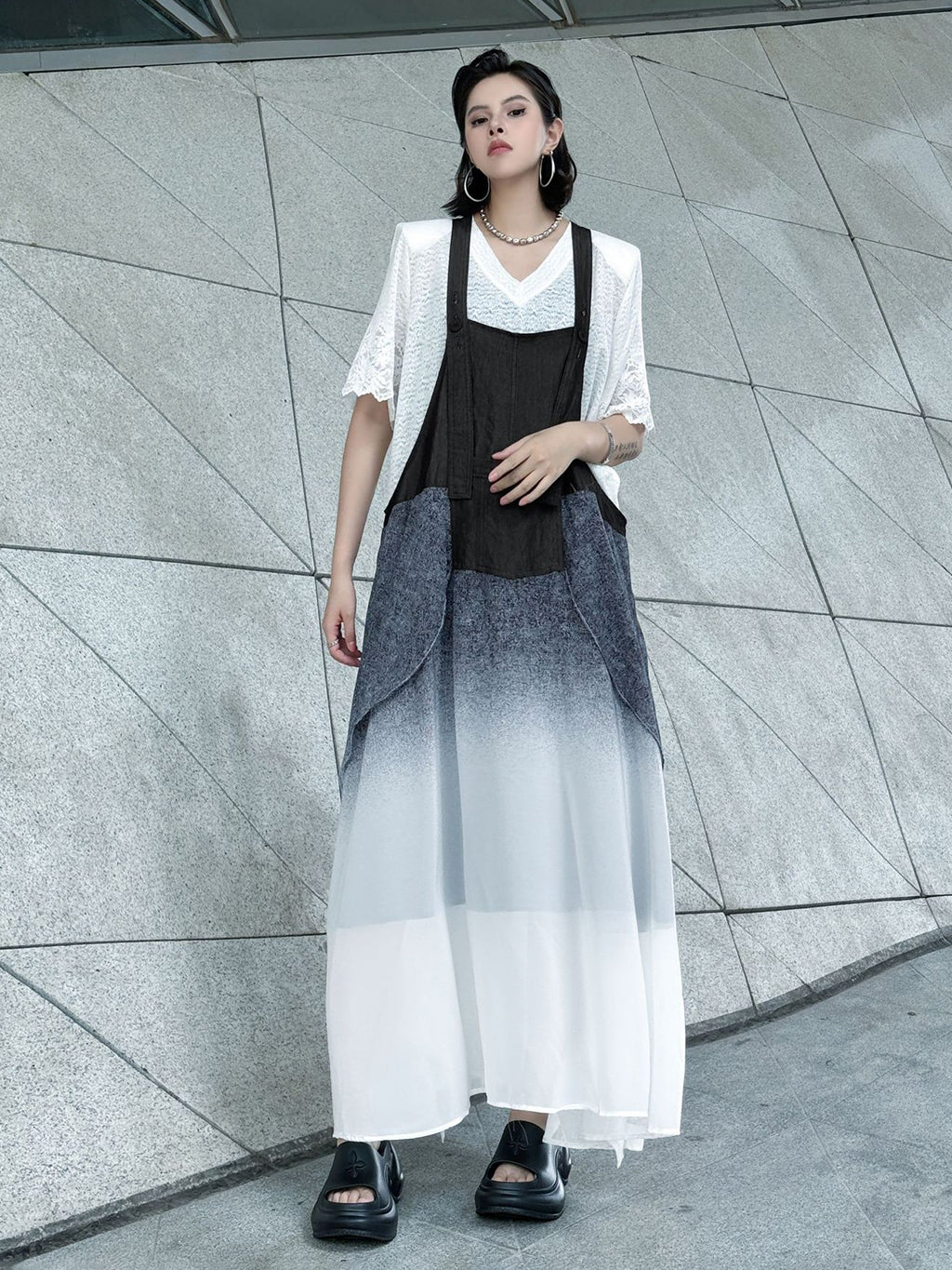 Gradient jumper dress 