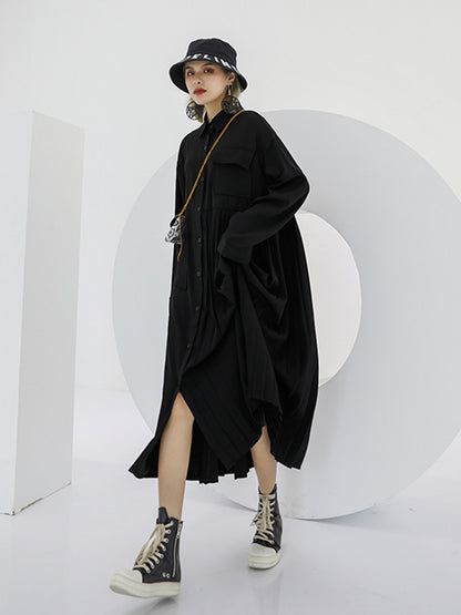 floating sleeve shirt dress