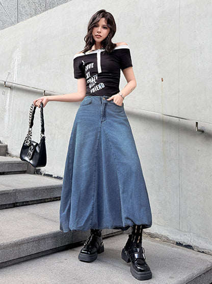 Mesh stitch top and skirt