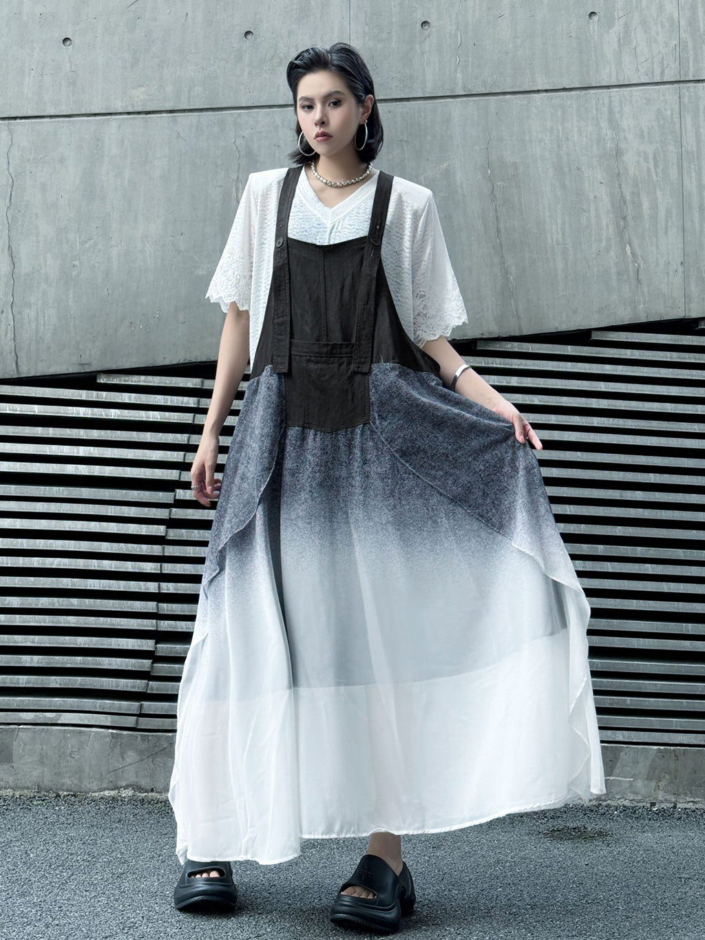 Gradient jumper dress 