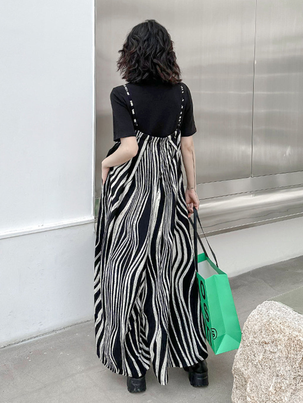 Striped Flow Overalls