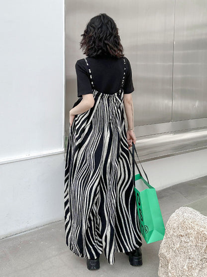 Striped Flow Overalls