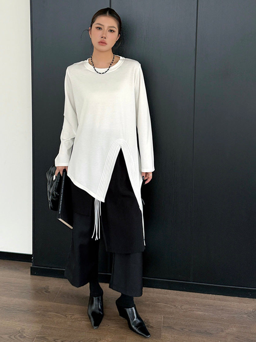 Mesh stitch top and skirt