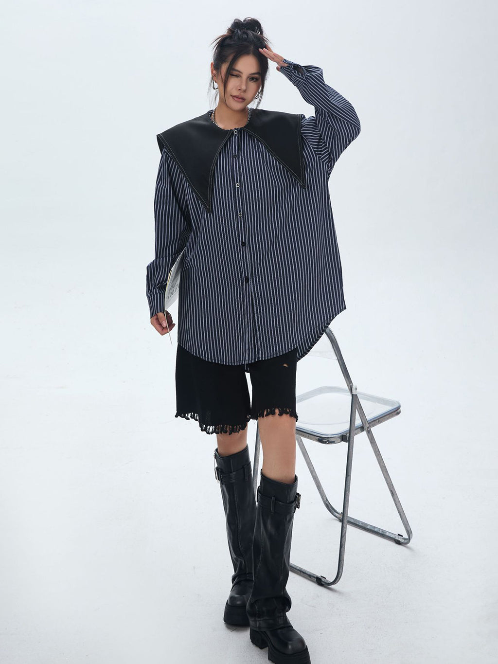 Big color block blouse 