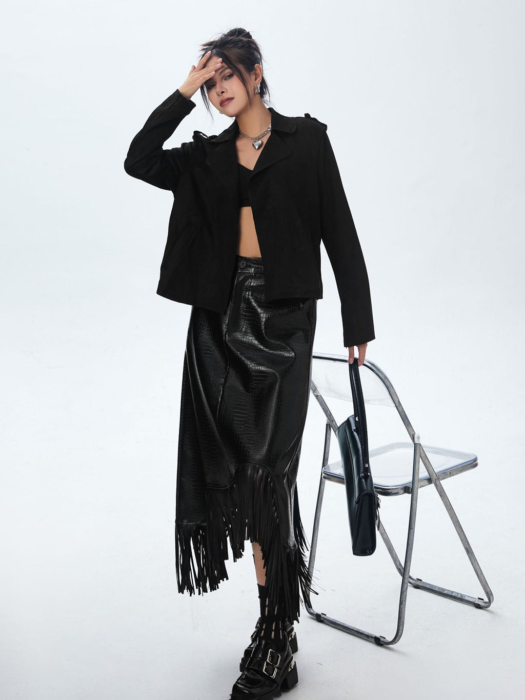buttonless jacket 