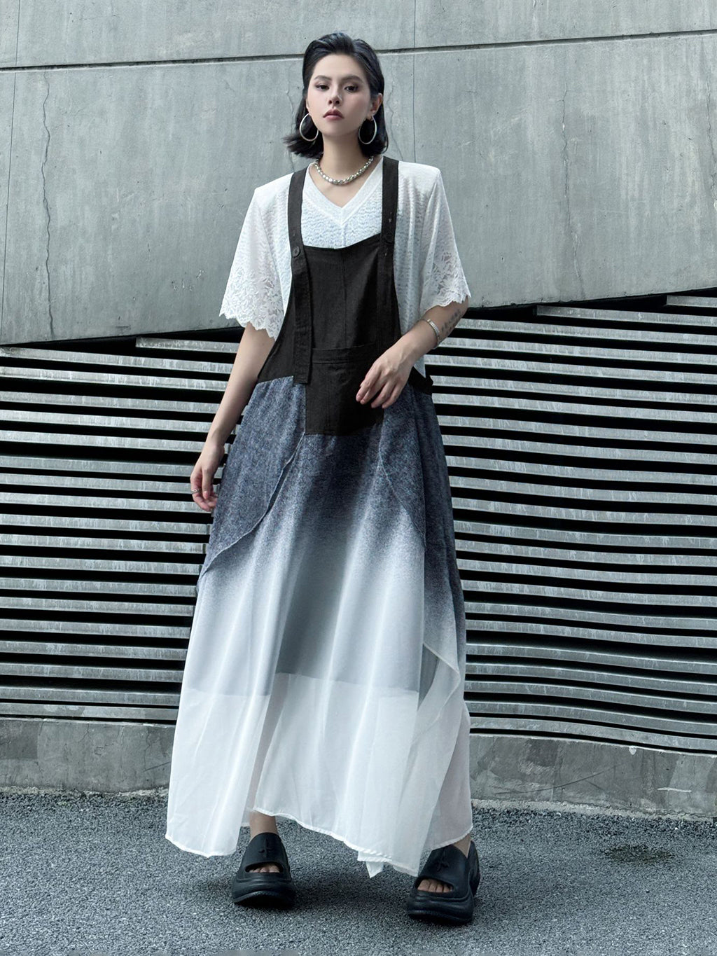 Gradient jumper dress 