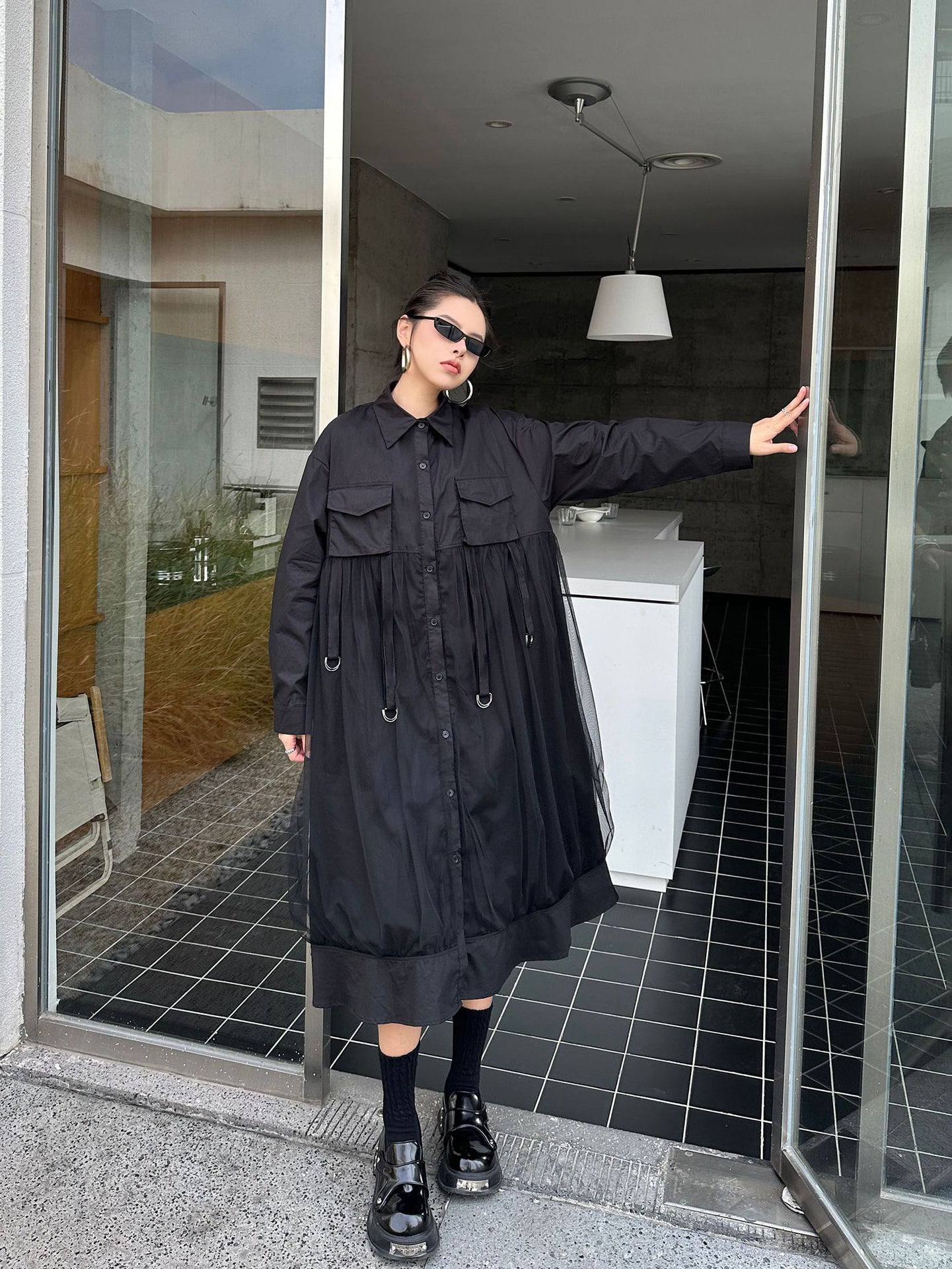 チュールコンビネーションドレス