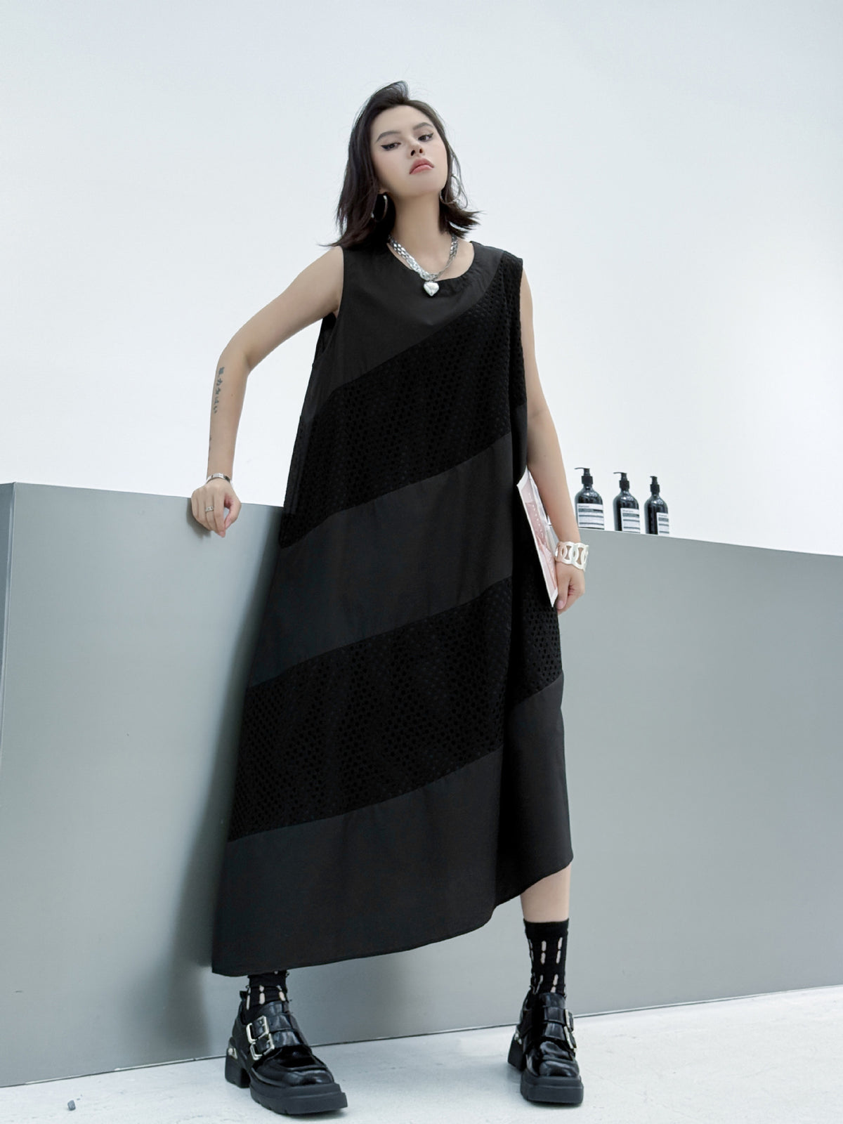 panel cut dress 