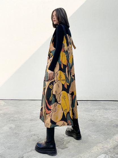 Graphic Art Suspender Dress 