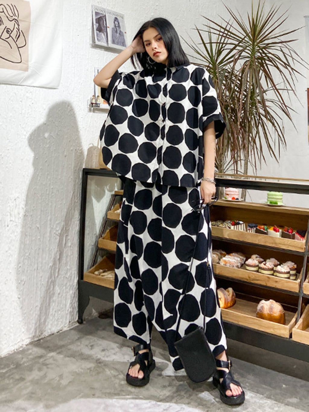 ドットブロックシャツ＆パンツ