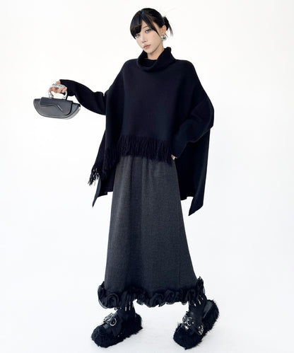 Mesh stitch top and skirt