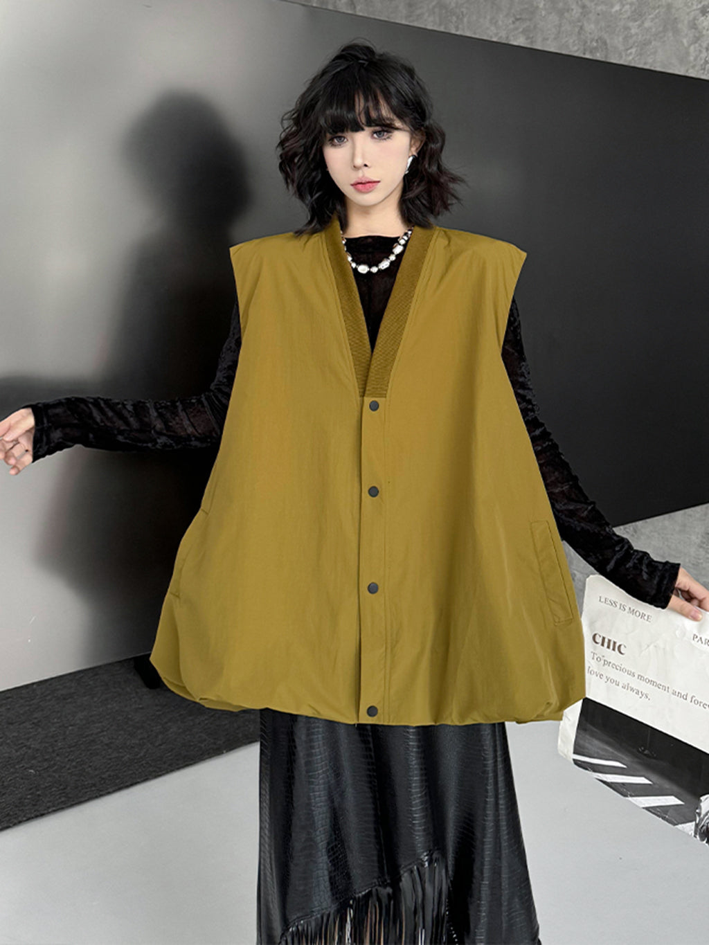 Scarf tie blouse and denim pants series 