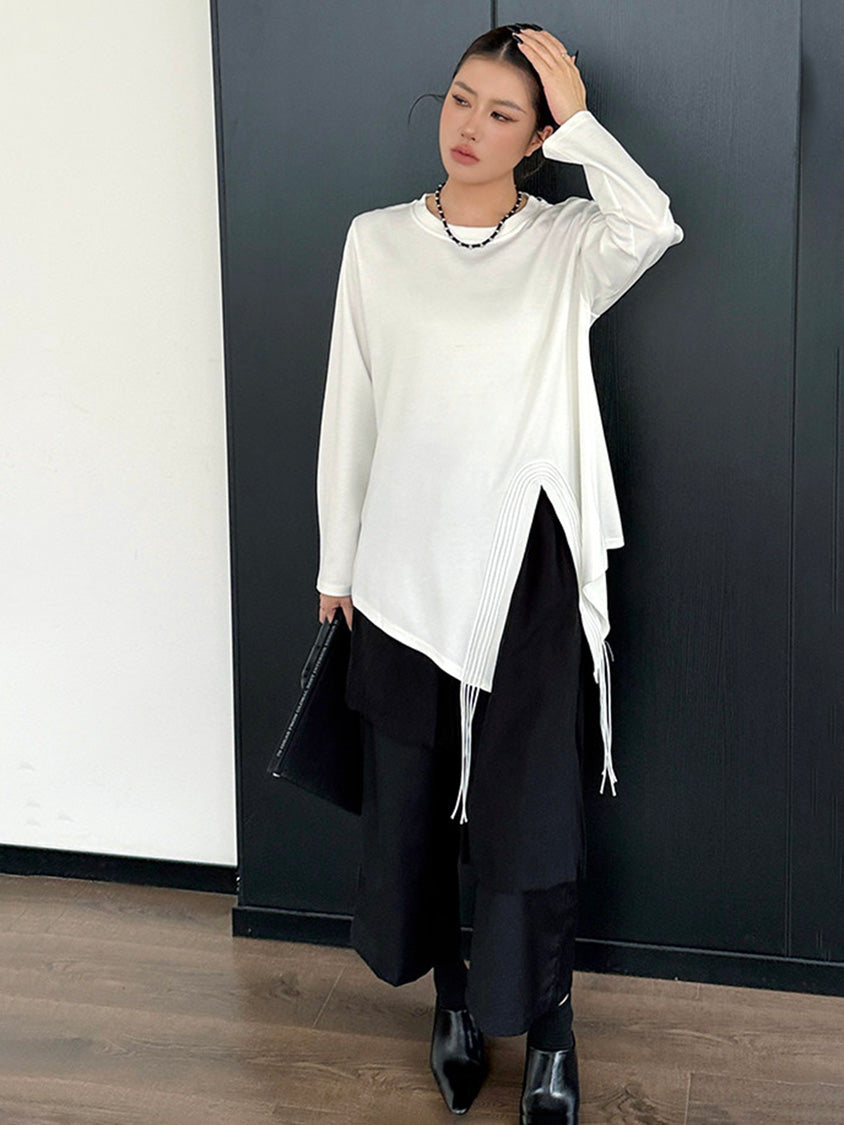 Mesh stitch top and skirt