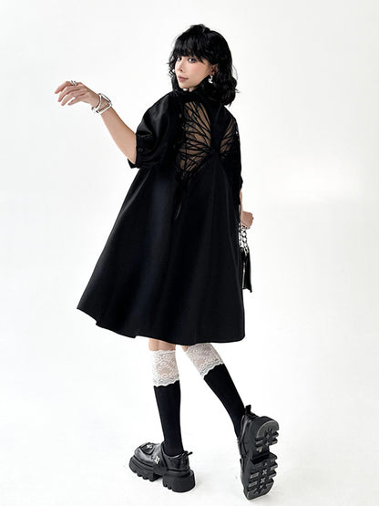 Butterfly Sheer Back Dress