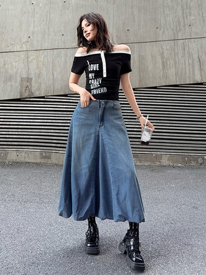 Mesh stitch top and skirt