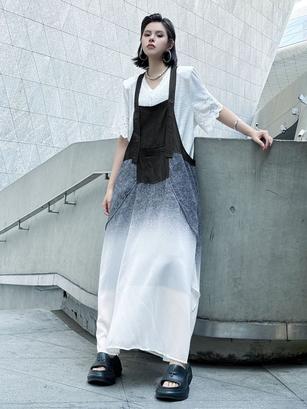 Gradient jumper dress 