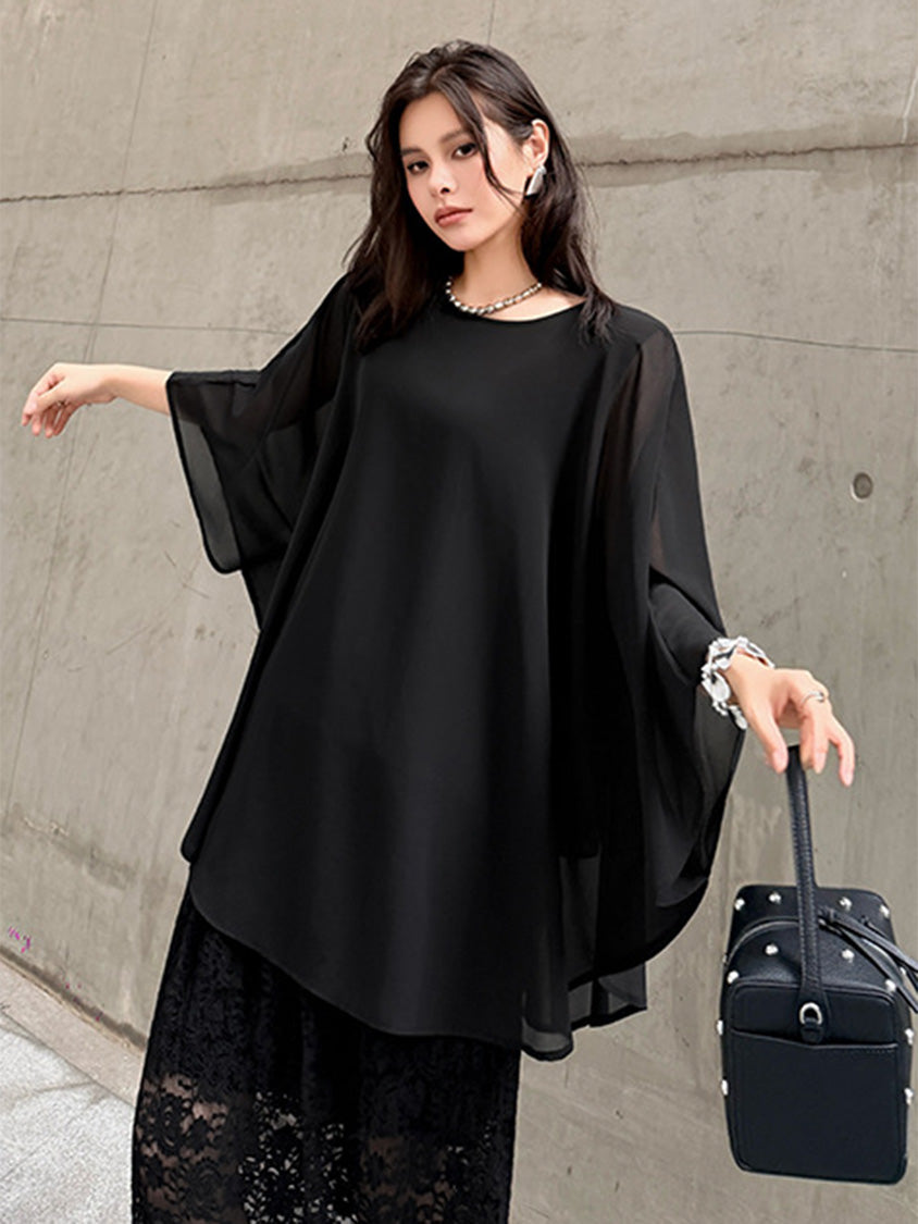 シフォンケープトップス