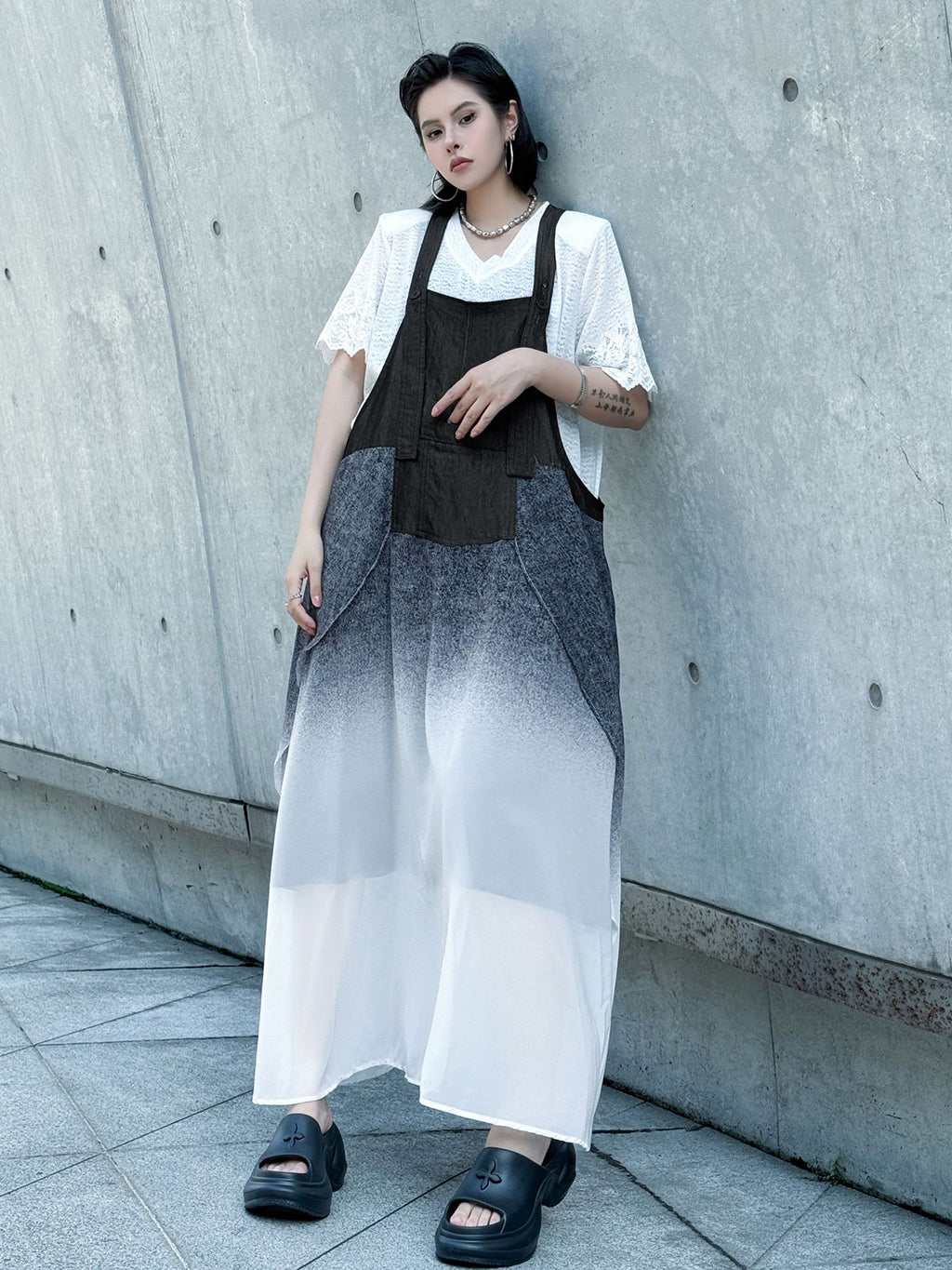 Gradient jumper dress 