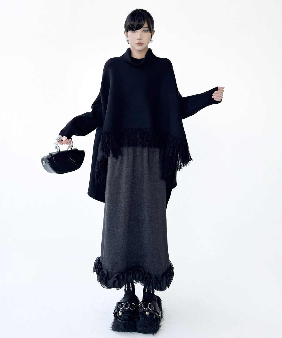 Mesh stitch top and skirt