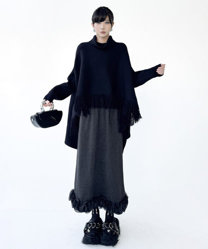 Mesh stitch top and skirt