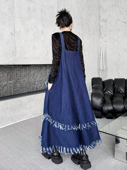 Scarf tie blouse and denim pants series 