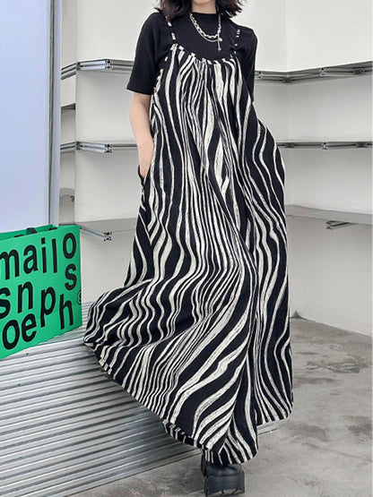 Striped Flow Overalls