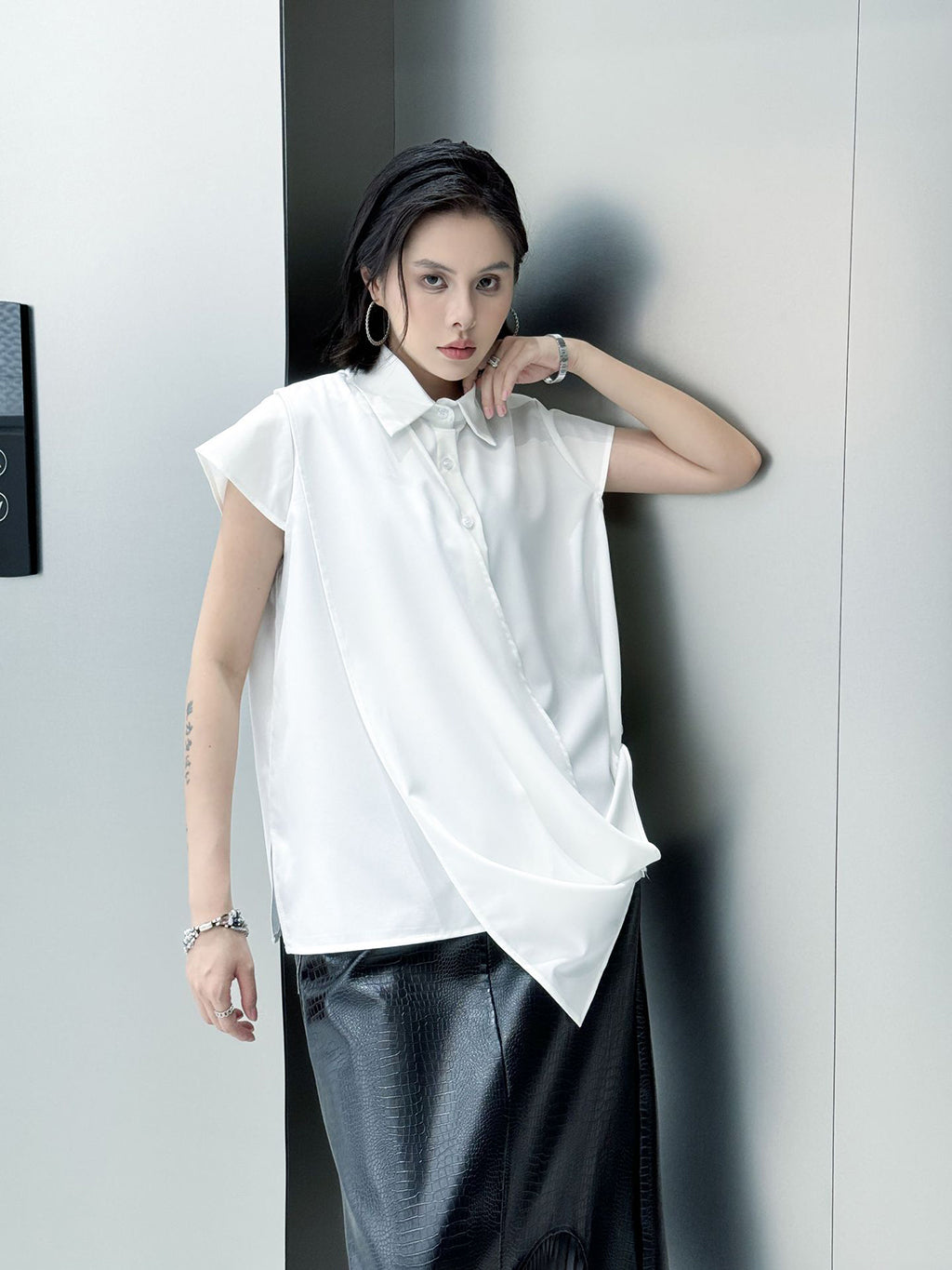 drape sleeve shirt
